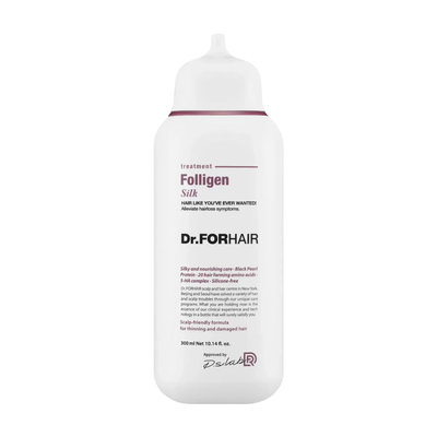 Відновлююча маска-кондиціонер для пошкодженого волосся Dr.FORHAIR Folligen Silk Treatment, 300 мл 1131 фото
