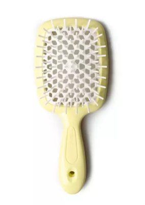 Janeke Superbrush Small гребінець для волосся міні жовто-білий 067679065 фото
