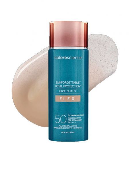 Colorescience Sunforgettable Total Protection Face Shield Flex SPF 50 Medium 55 ml Сонцезахисний крем для обличчя з адаптивними пігментами Colorescience3 фото