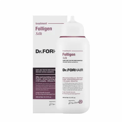 Відновлююча маска - кондиціонер для пошкодженого волосся Dr.FORHAIR Folligen Silk Treatment 1131Z фото