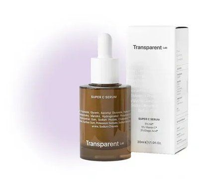 Сироватка від тонких зморшок і для пружної шкіри SUPER C SERUM 30 ml TRANSPARENT-LAB 112233 фото